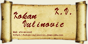 Kokan Vulinović vizit kartica